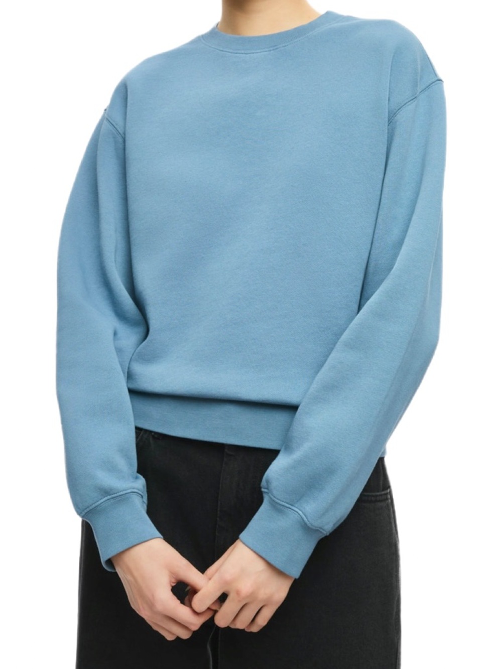 Kotn Essential Cotton Crewneck Sweatshirt in Delta Size Large